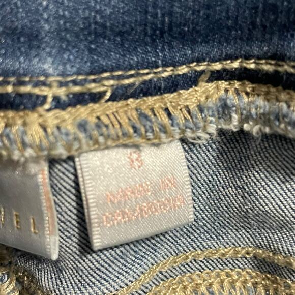 Belle Kim Gravel Womens Size 8 Pull On Skinny Jeans Mid Rise Blue Stretch Denim - Picture 6 of 10